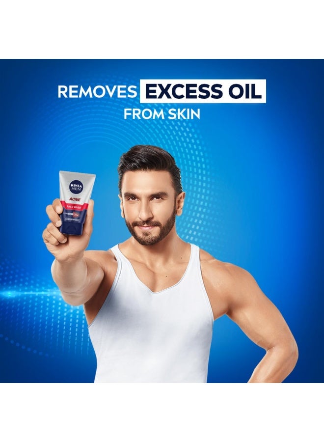 NIVEA MEN Acne Control Face Wash 50 g | With Magnolia Bark Extracts for 12 Hr Oil Control in Summer | Fights Dirt and Oil | For Oily Skin - Image 4